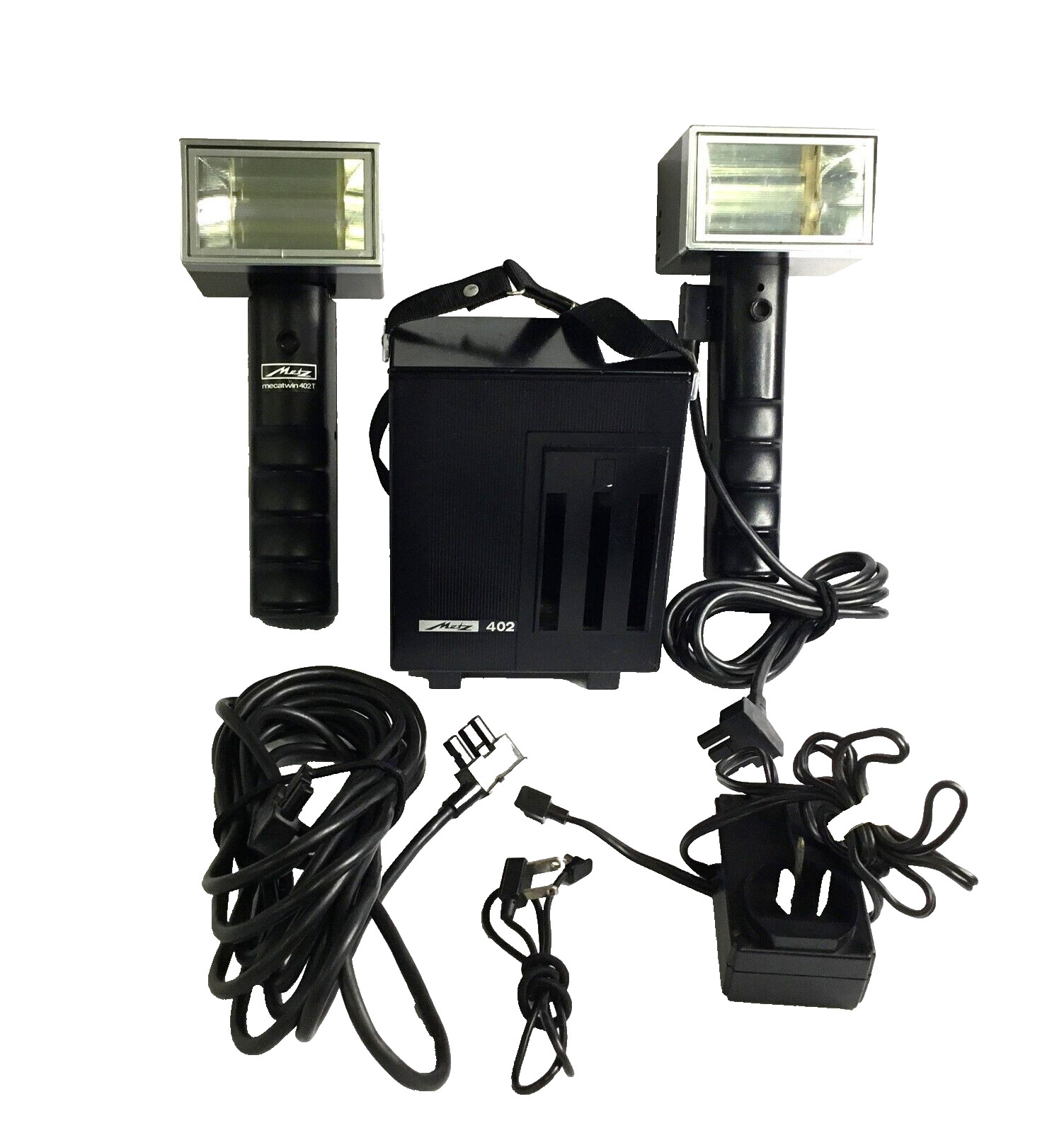 RARE METZ 402 VINTAGE PROFESSIONAL PHOTOGRAPHER FLASH UNIT KIT (NO BATTERY) RARE METZ 402 VINTAGE PROFESSIONAL PHOTOGRAPHER FLASH UNIT KIT (NO BATTERY)