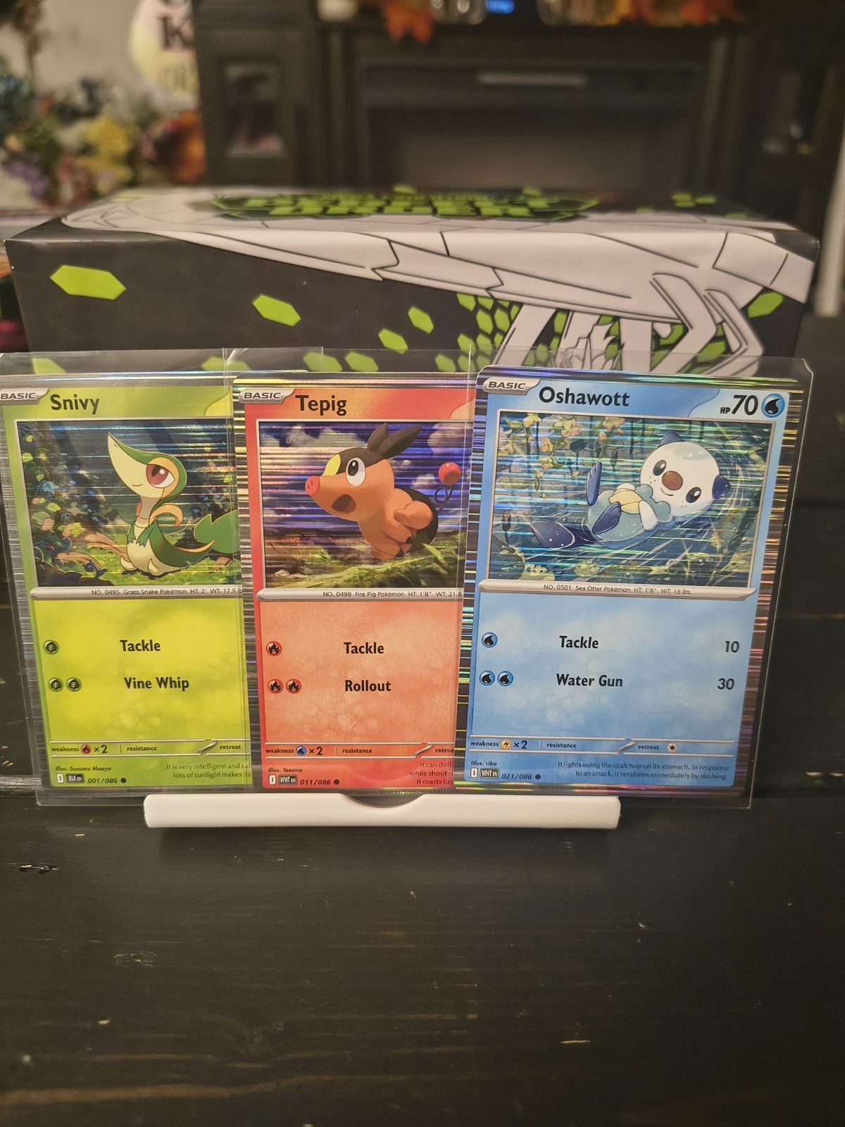 Pokemon TCG Black & White Holo Promo Snivy Tepig Oshawott 3 Cards 001/086