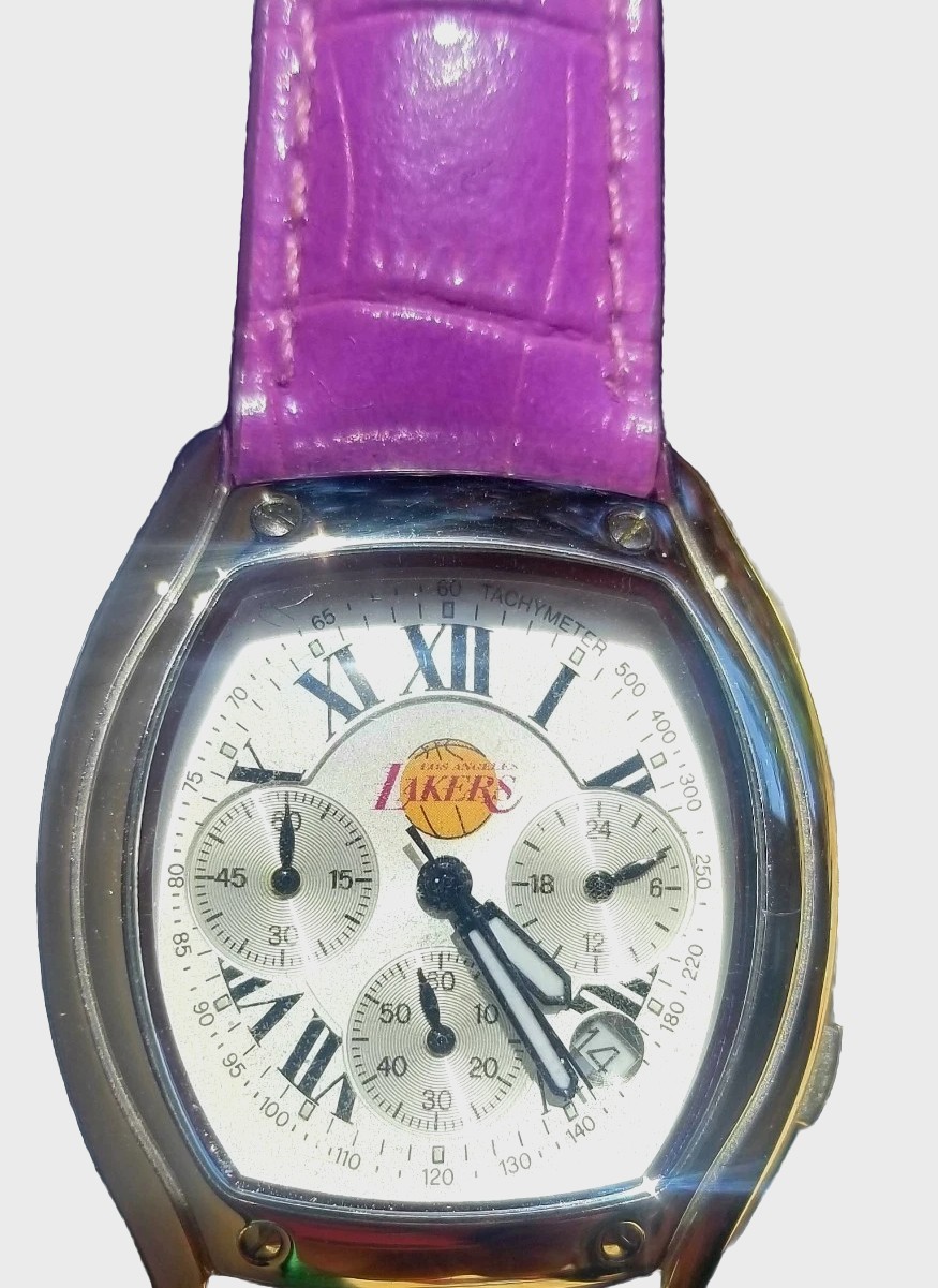 Vintage- Jerry Buss  Engraved LAKERS Watch Never Worn W/ESTATE Provenance RARE 