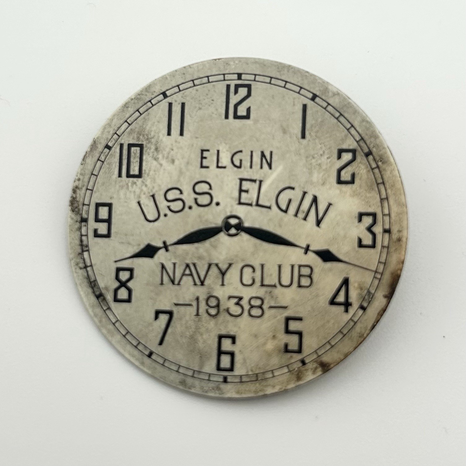 Antique Vintage 1930s/1940s Elgin Marine Club Official Badge Pin - Watch Clock Antique Vintage 1930s/1940s Elgin Marine Club Official Badge Pin - Watch Clock