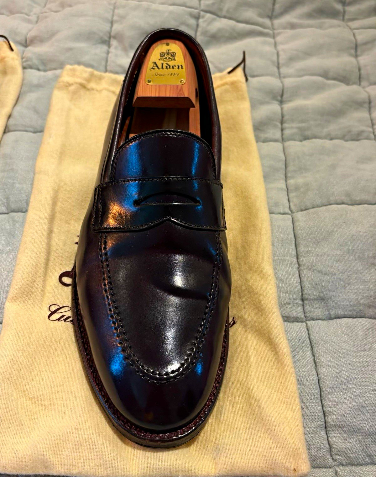 RARE Plated Alden 96288 Color 8 Burgundy Horween Shell Cordovan Penny Loafer RARE Plated Alden 96288 Color 8 Burgundy Horween Shell Cordovan Penny Loafer