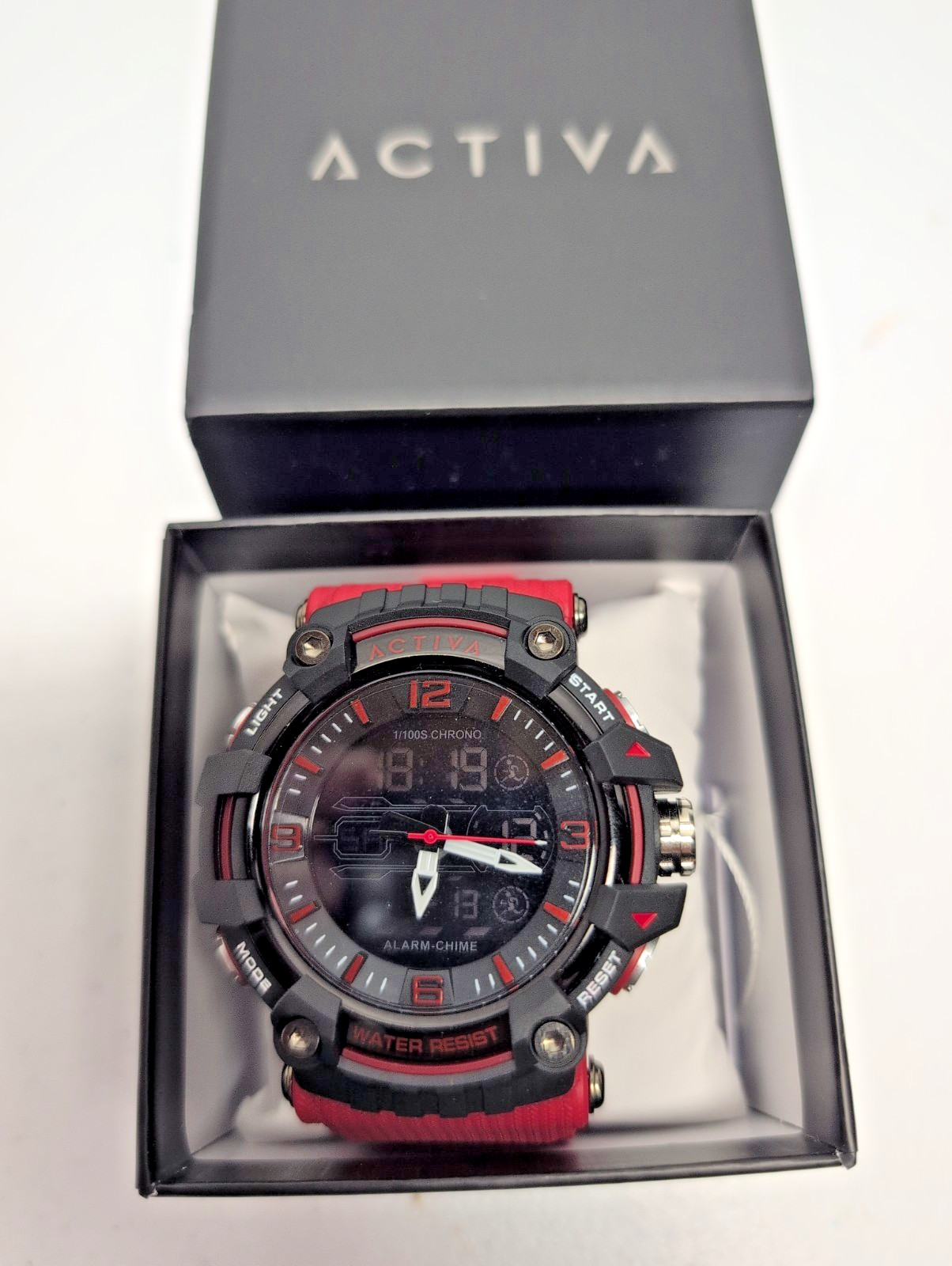 Activa By Invicta Watch Men\'s Digital Watch Red Black ACW8089 Activa By Invicta Watch Men\'s Digital Watch Red Black ACW8089