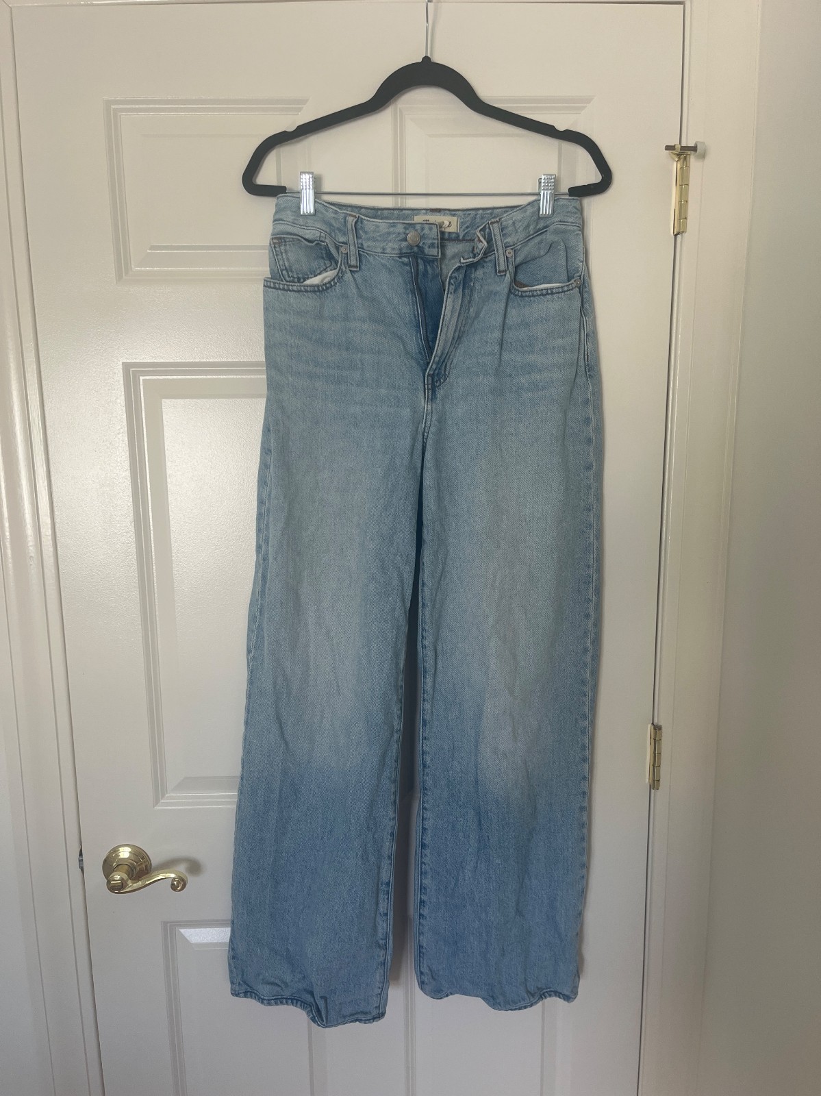 Madewell Curvy Superwide-Leg Jeans Womens 26T Tall Light Wash Wide Leg Madewell Curvy Superwide-Leg Jeans Womens 26T Tall Light Wash Wide Leg