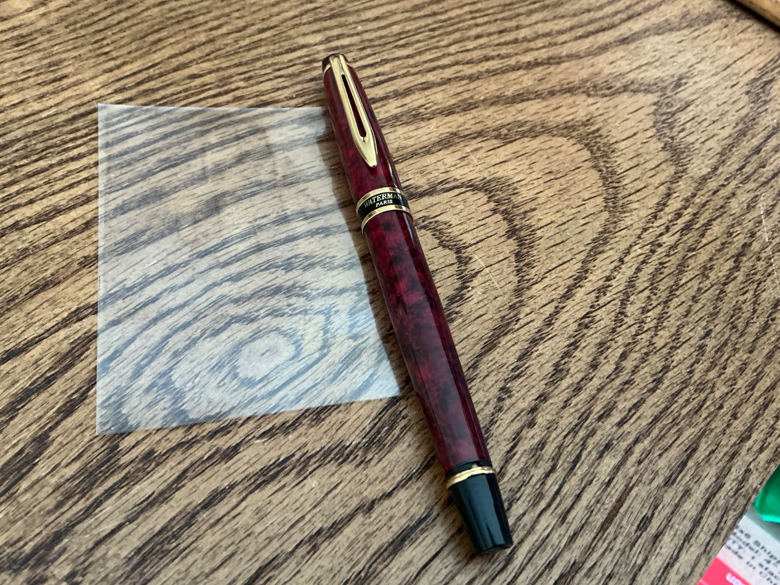 Vintage Waterman Expert II Red Marble Blue Ballpoint Pen W/ Gold Trim Mint Vintage Waterman Expert II Red Marble Blue Ballpoint Pen W/ Gold Trim Mint