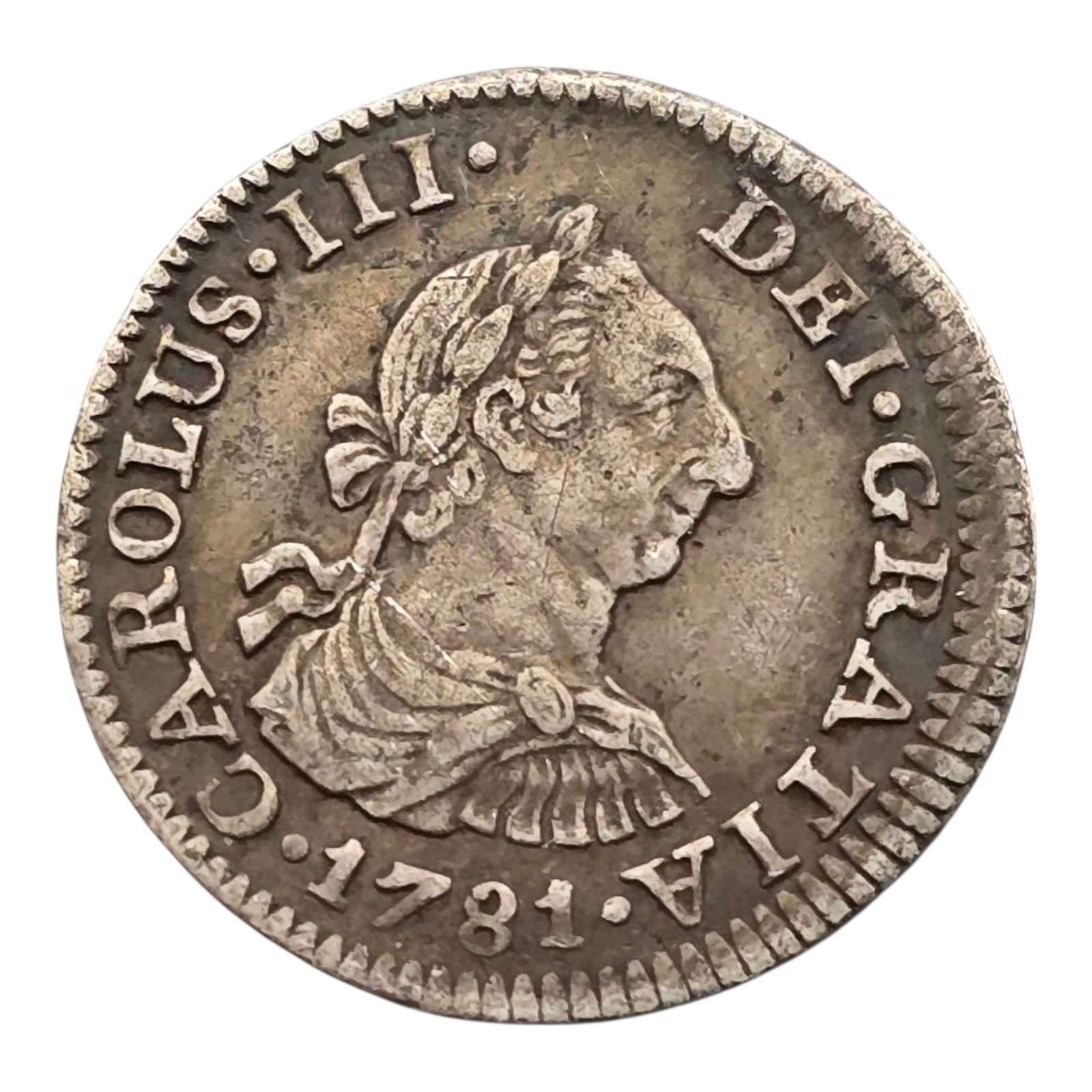 AWESOME 1781 Mexico 1 Real World Silver Coin Mo FF Xf / Au Great Condition