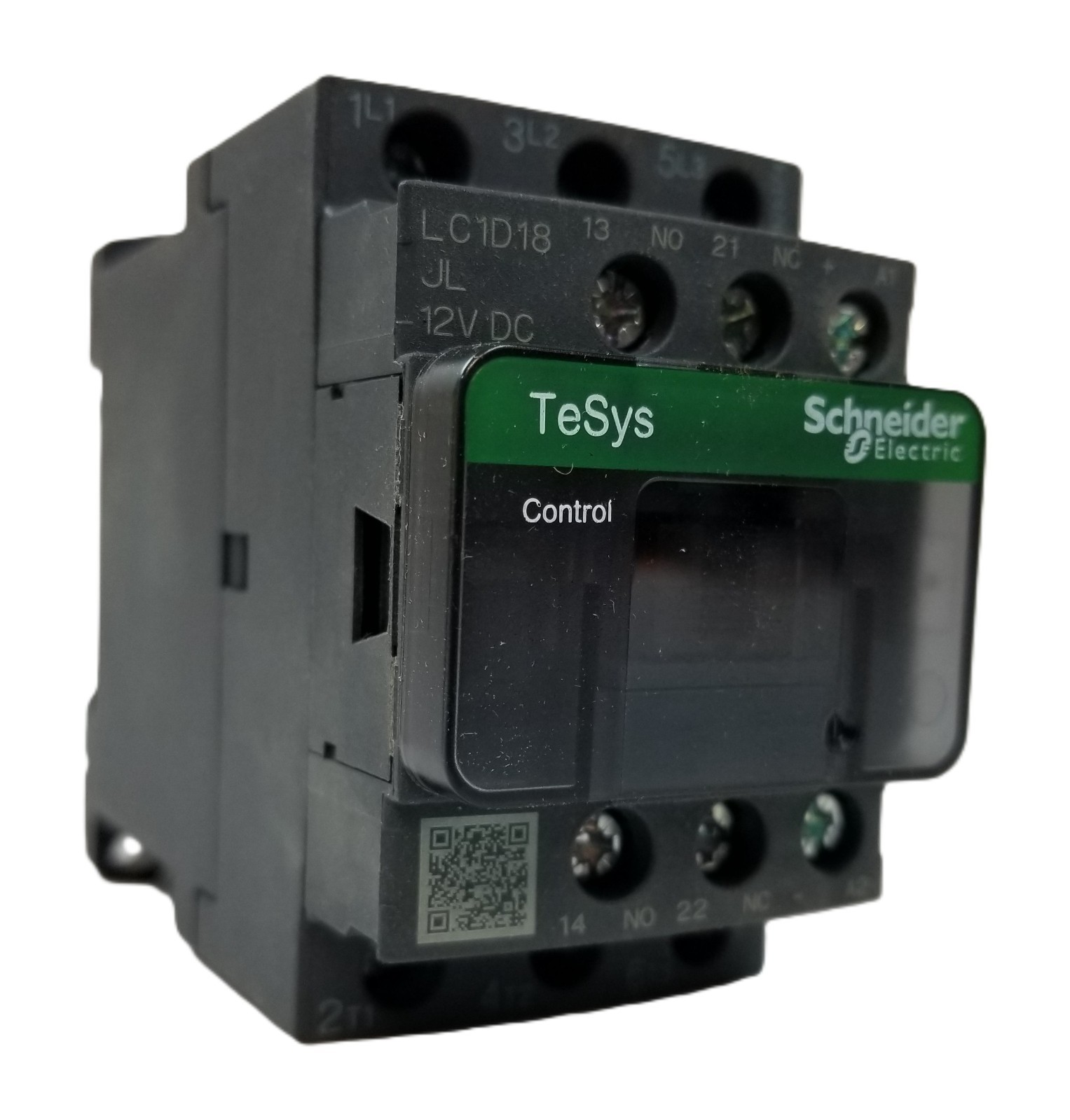 Schneider Electric LC1D18JL IEC Magnetic Contactor 3-Pole 18A 480VAC 12VDC NEW