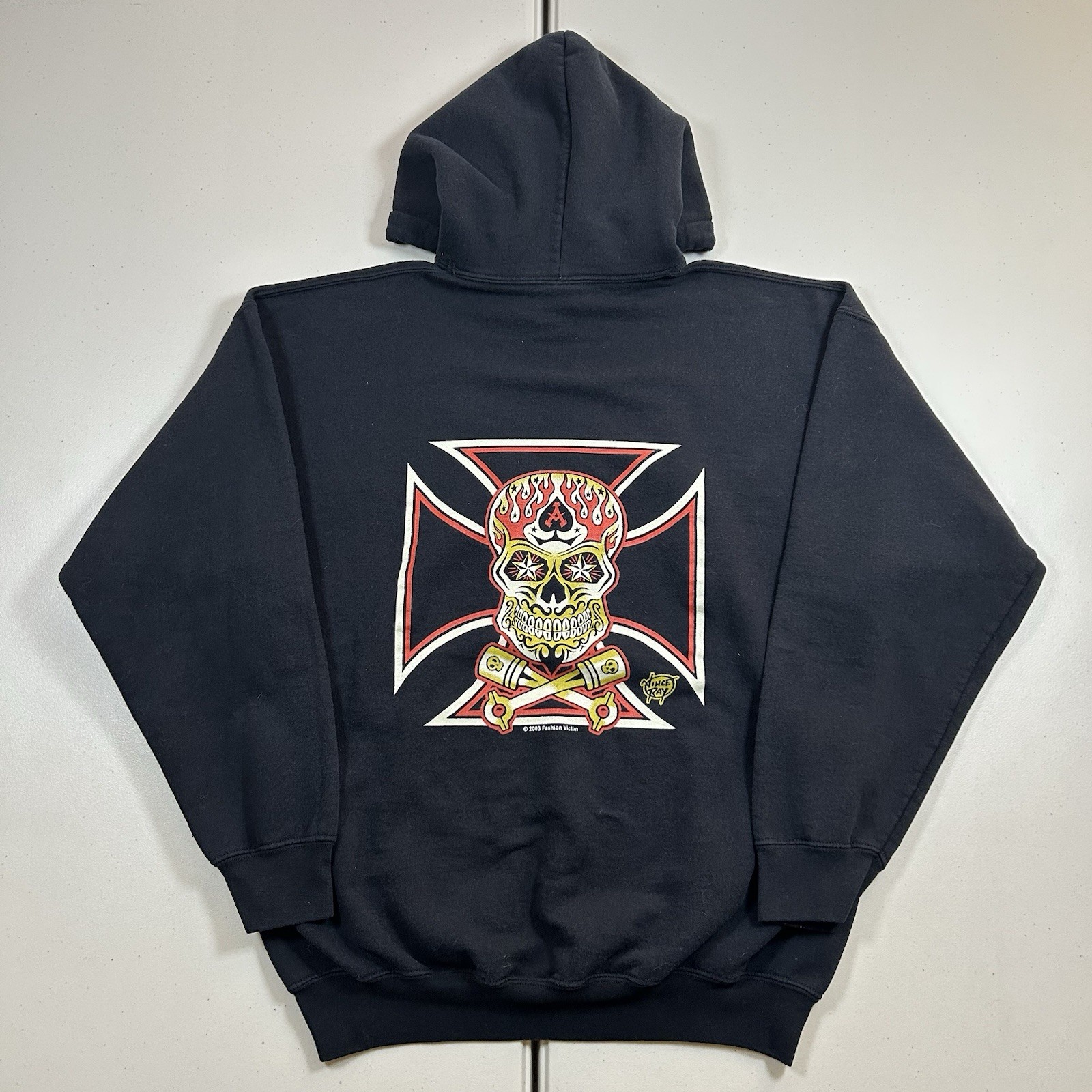 Rare Vintage y2k Vince Ray Voodoo Skull Fashion Victim Hoodie Sweatshirt 2003 Lg Rare Vintage y2k Vince Ray Voodoo Skull Fashion Victim Hoodie Sweatshirt 2003 Lg