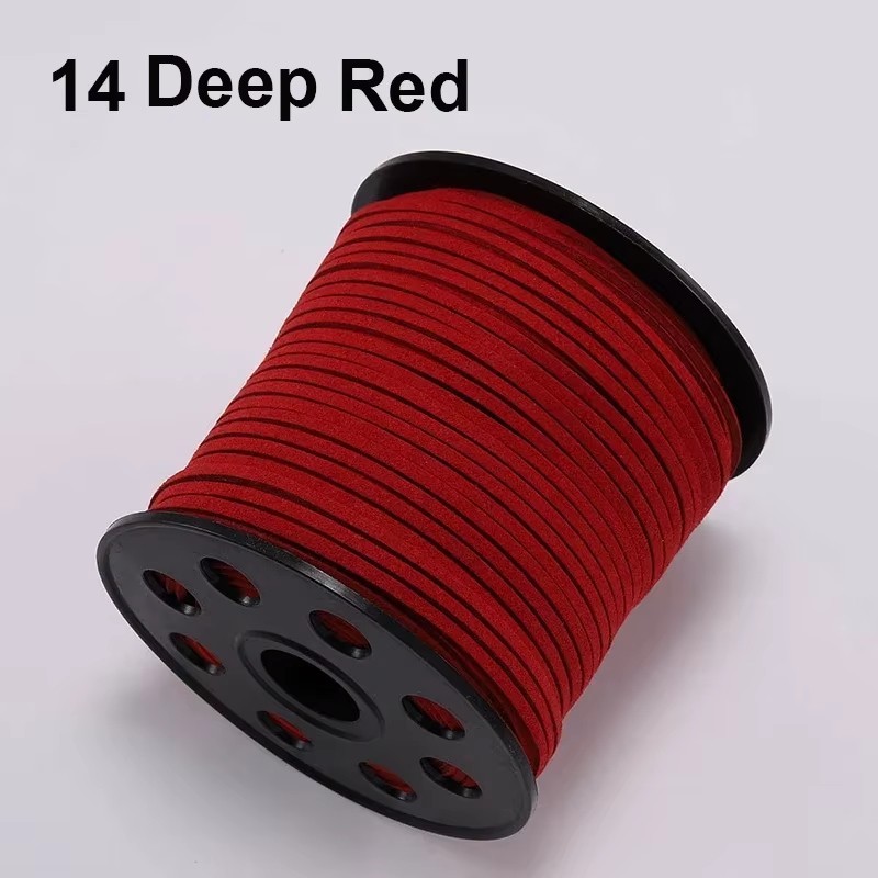 100 Yards 3mm Faux Suede Cord Flat Lace 1.5mm Microfiber Jewelry Craft String