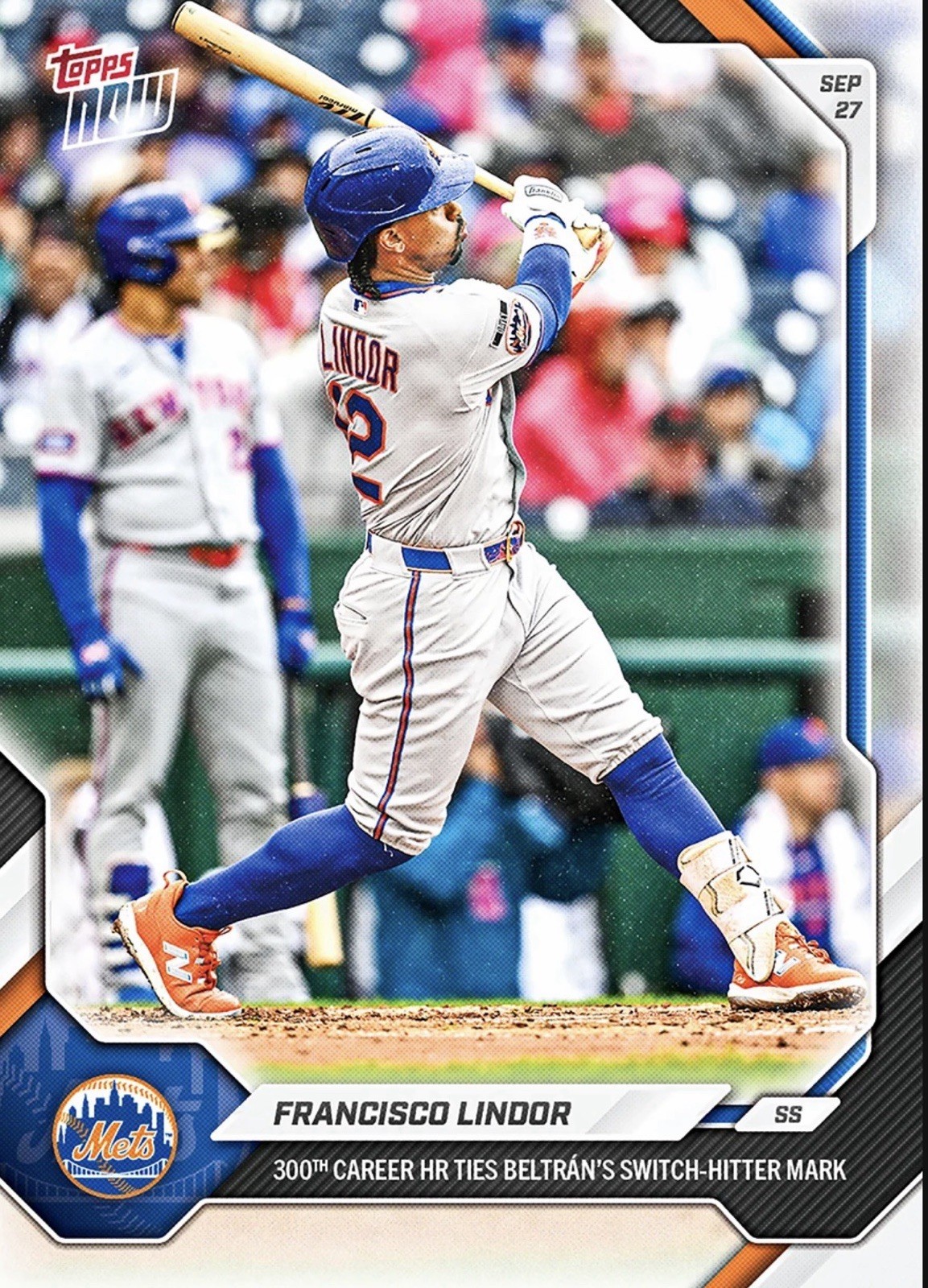 2026 Topps NOW Francisco Lindor 300 Career Home Runs #730 Mets PRESALE