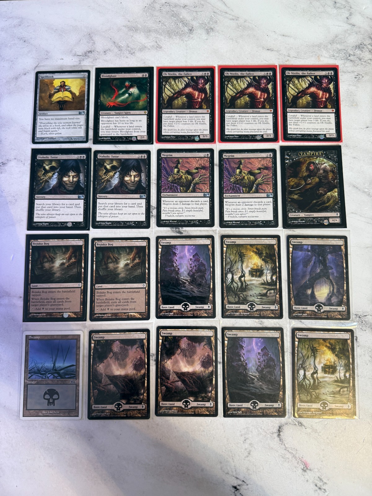 MTG Black Zendikar 20 Card Lot Bloodghast Ob Nixilis Bojuka Bog Tutor NM