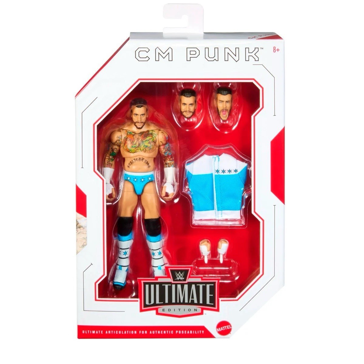 CM Punk WWE Mattel Ultimate Edition Series 33 Wrestling Figure CM Punk WWE Mattel Ultimate Edition Series 33 Wrestling Figure