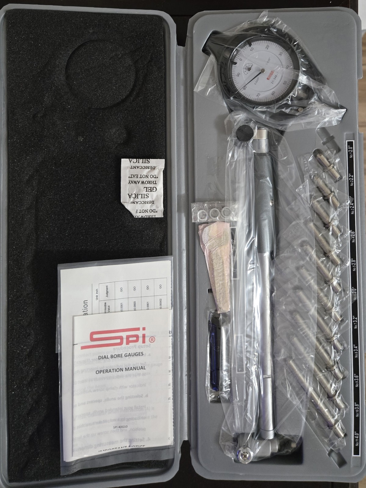 SPI Dial Bore Gage 2.00-6.00 in Range, 0.0001 in, MPN 21-344-7
