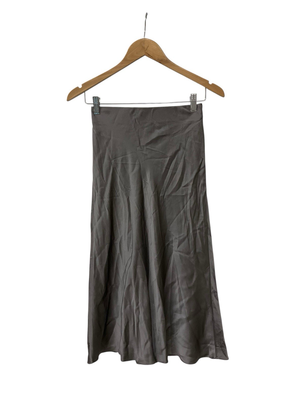 Quince Washable Grey Silk Skirt XS