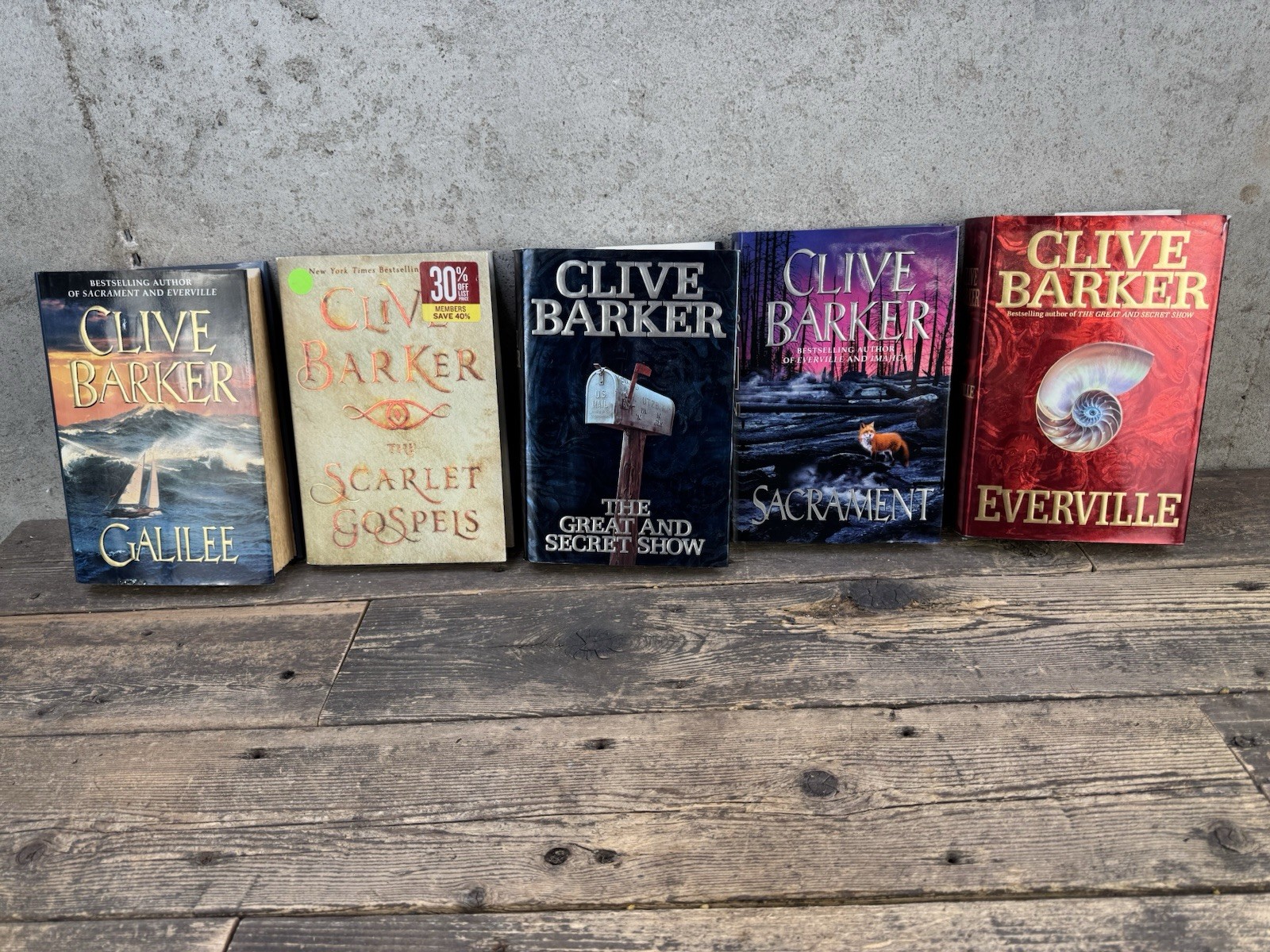 Clive Barker Hardcover Book Lot Of 5