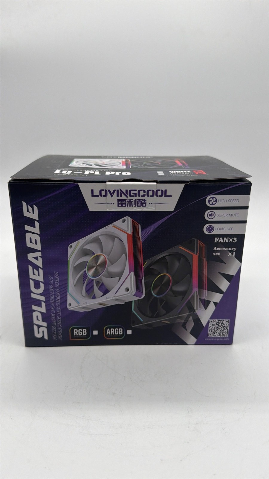 Lovingcool ARGB 120 mm case Fans with accessories pack of 3- Black