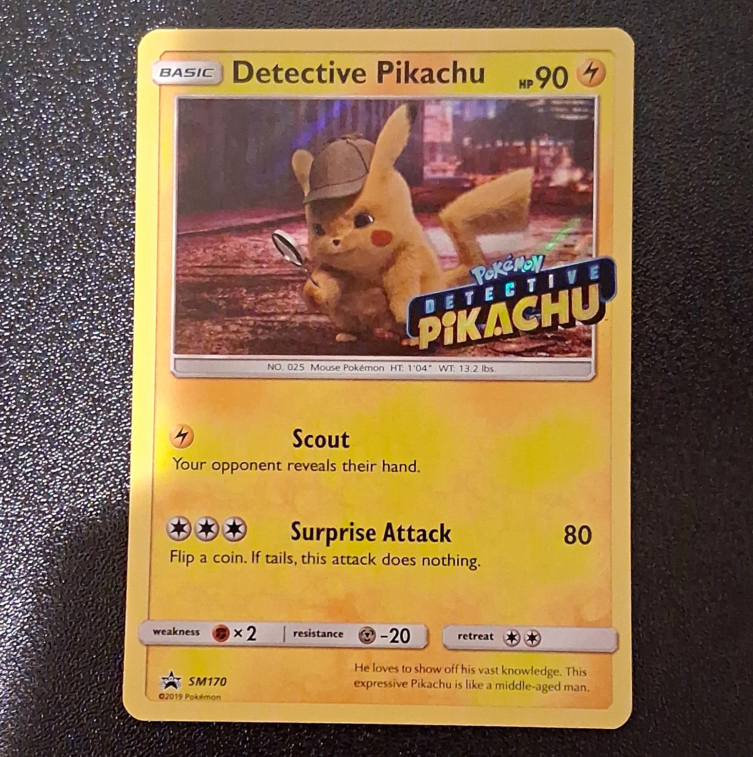 Detective Pikachu SM170 Stamped Promo Holo Pokemon TCG ENG 2019