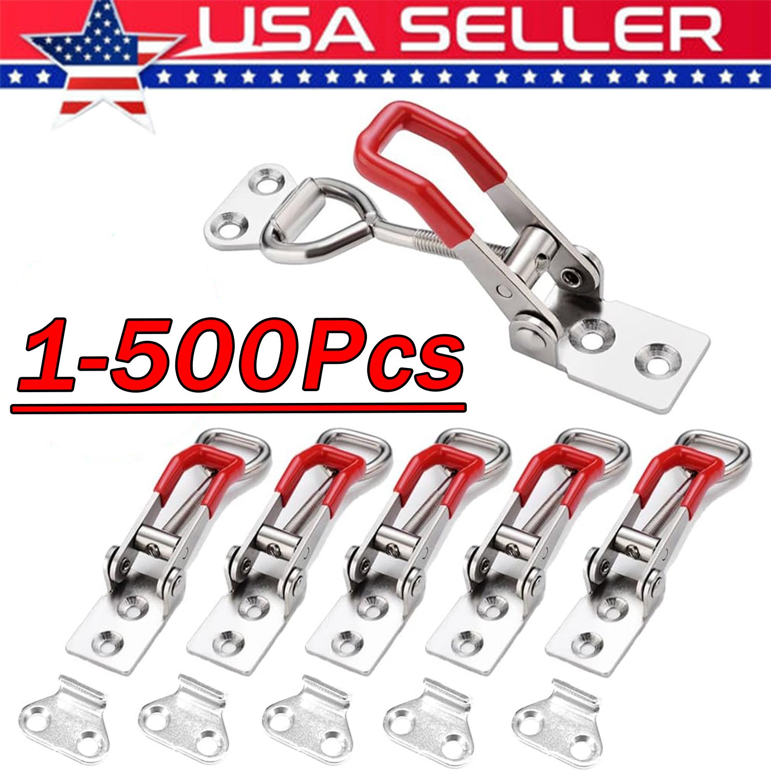 Heavy Duty Steel Toggle Latch Catches Adjustable Lock Clamp For Boxes Case New