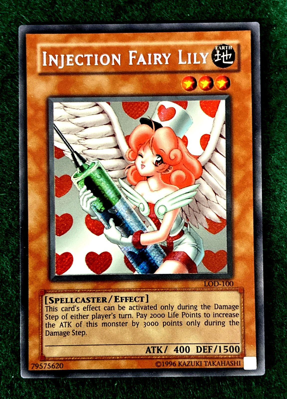 1996 Injection Fairy Lily LOD-100 Legacy of Darkness Unlimited Yu-Gi-Oh TCG