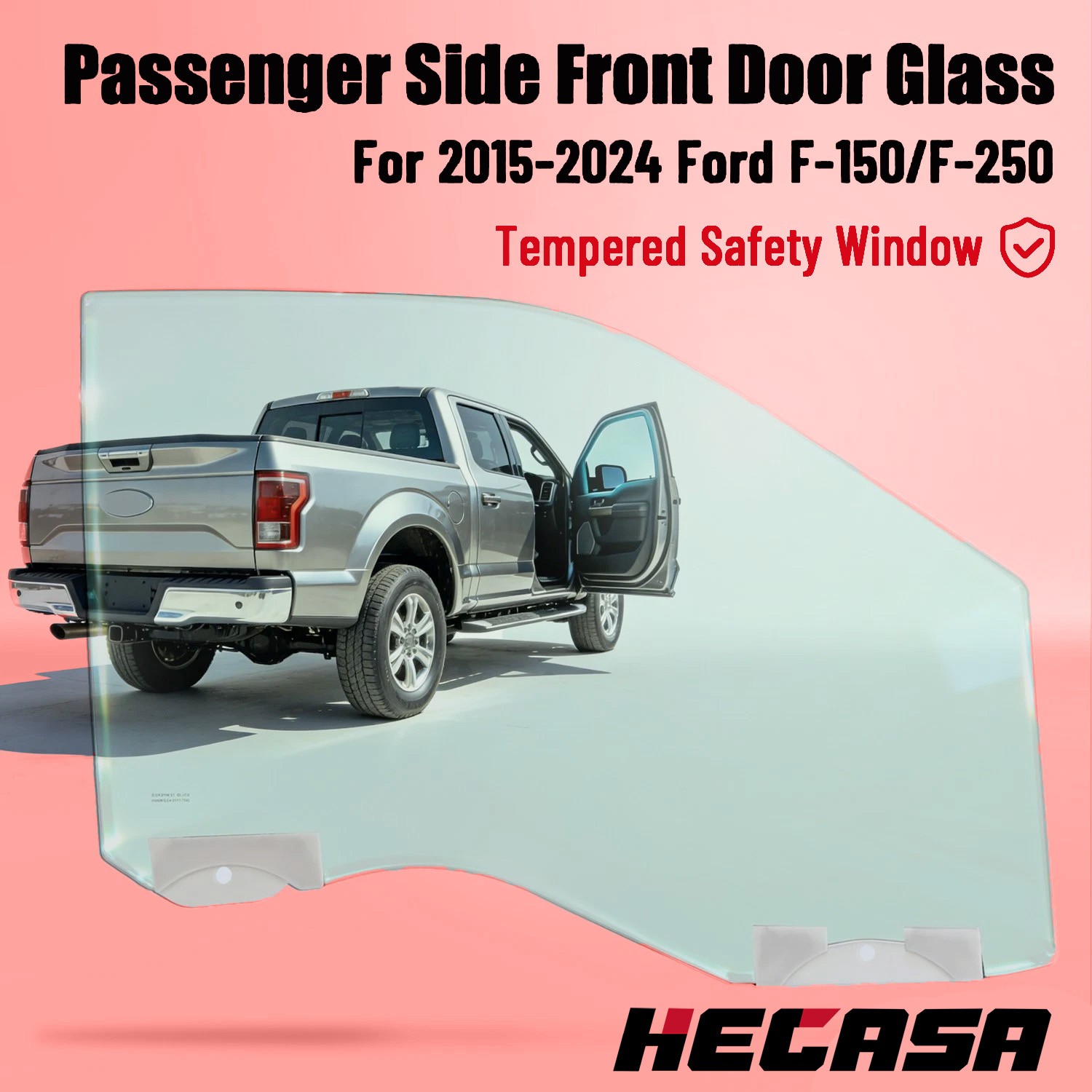 Fits 2015-2024 Ford F-150 Passenger Right Side Front Door Window Glass Tempered Fits 2015-2024 Ford F-150 Passenger Right Side Front Door Window Glass Tempered