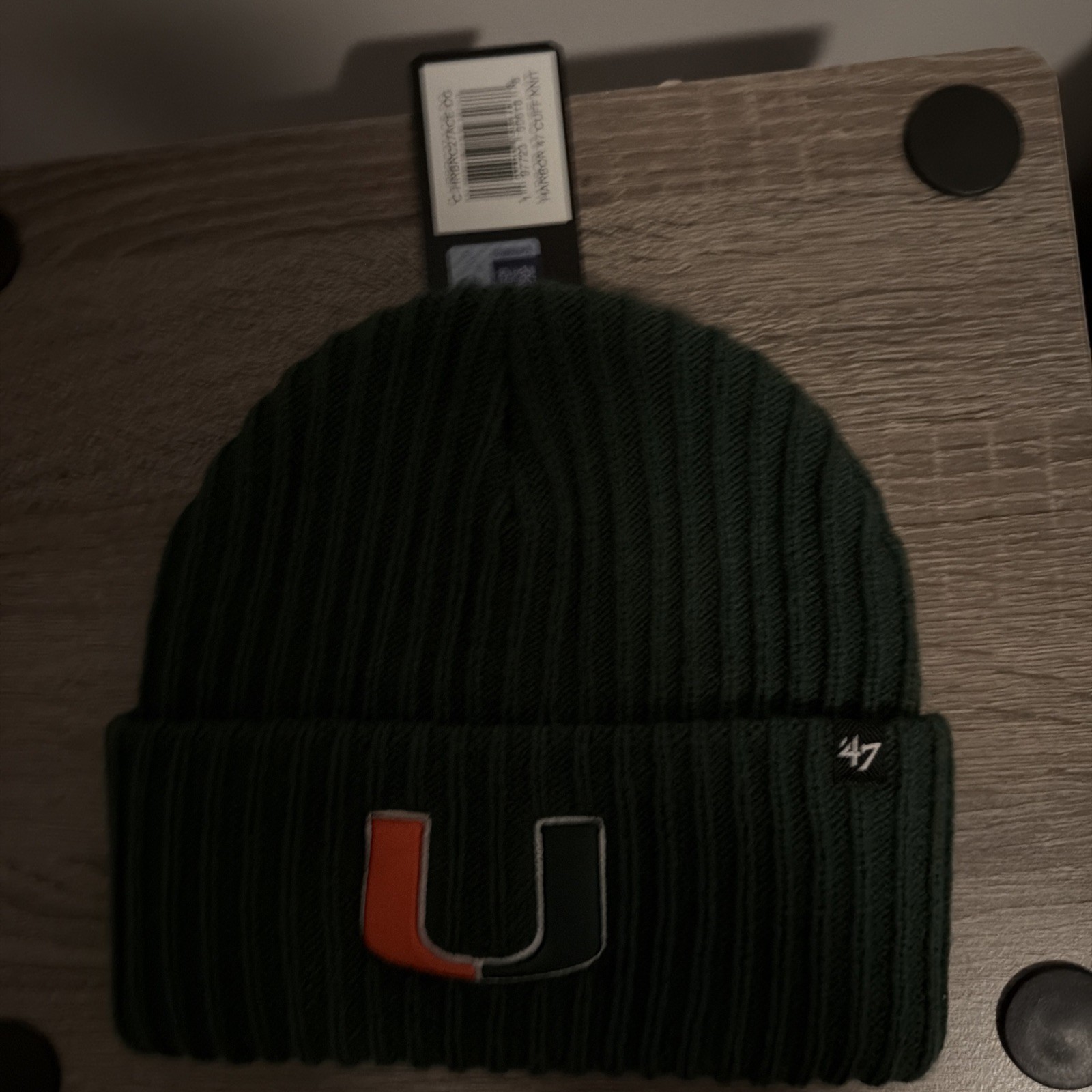 University of Miami Hurricanes Beanie ‘47 Brand Cuffed Knot Ribbed Snowdrift NWT University of Miami Hurricanes Beanie ‘47 Brand Cuffed Knot Ribbed Snowdrift NWT