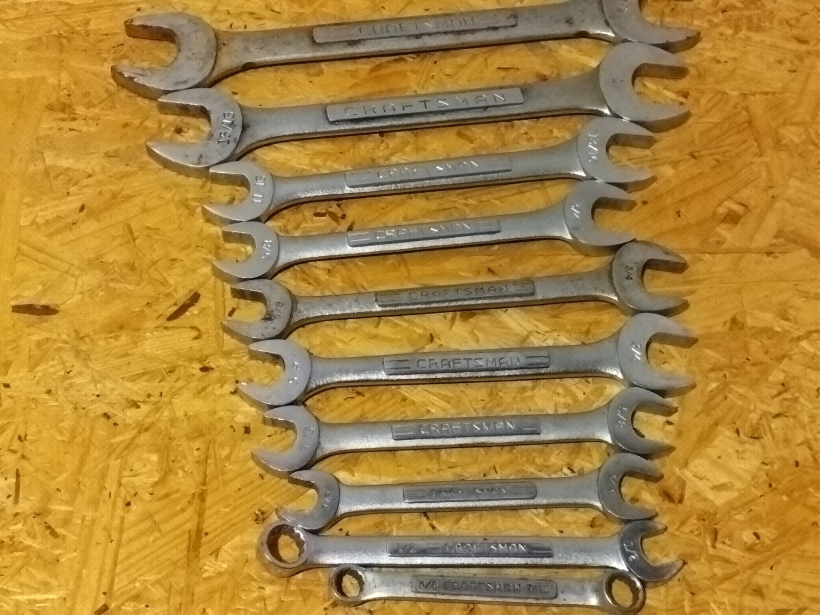 Vintage Craftsman V Series Wrench Lot 10 Piece Set SAE Double Open End -Box End Vintage Craftsman V Series Wrench Lot 10 Piece Set SAE Double Open End -Box End