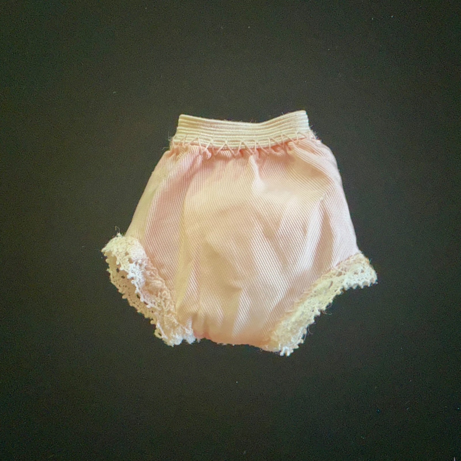 Vintage BETSY MCCALL by American Character Pink Satin Panties w/Lace Trim