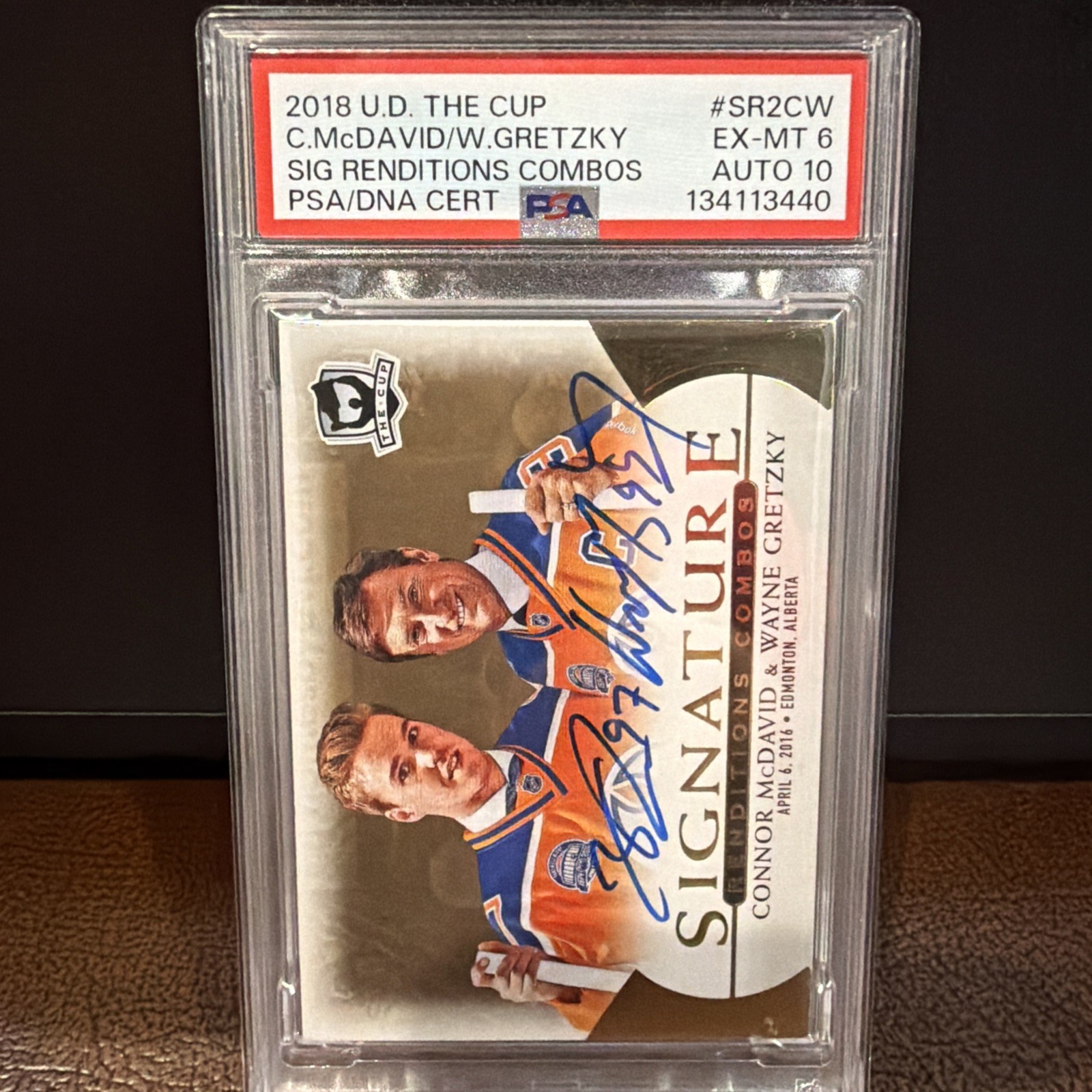2018 THE CUP #SR2CW SIGNATURE RENDITIONS combos auto Gretzky/ Mcdavid Pop 1🔥🔥