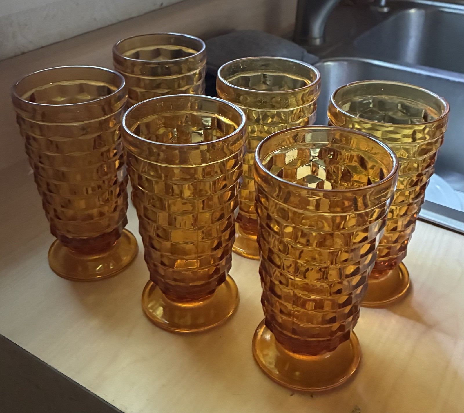 Vintage Indiana Glass Whitehall Colony Glasses - Set Of 6