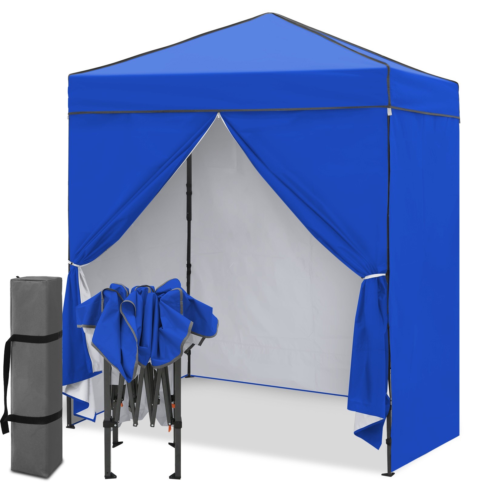 EAGLE PEAK Instant Pop Up Canopy with Adjustable Sun Wall 6x4 with 4 Sidewalls