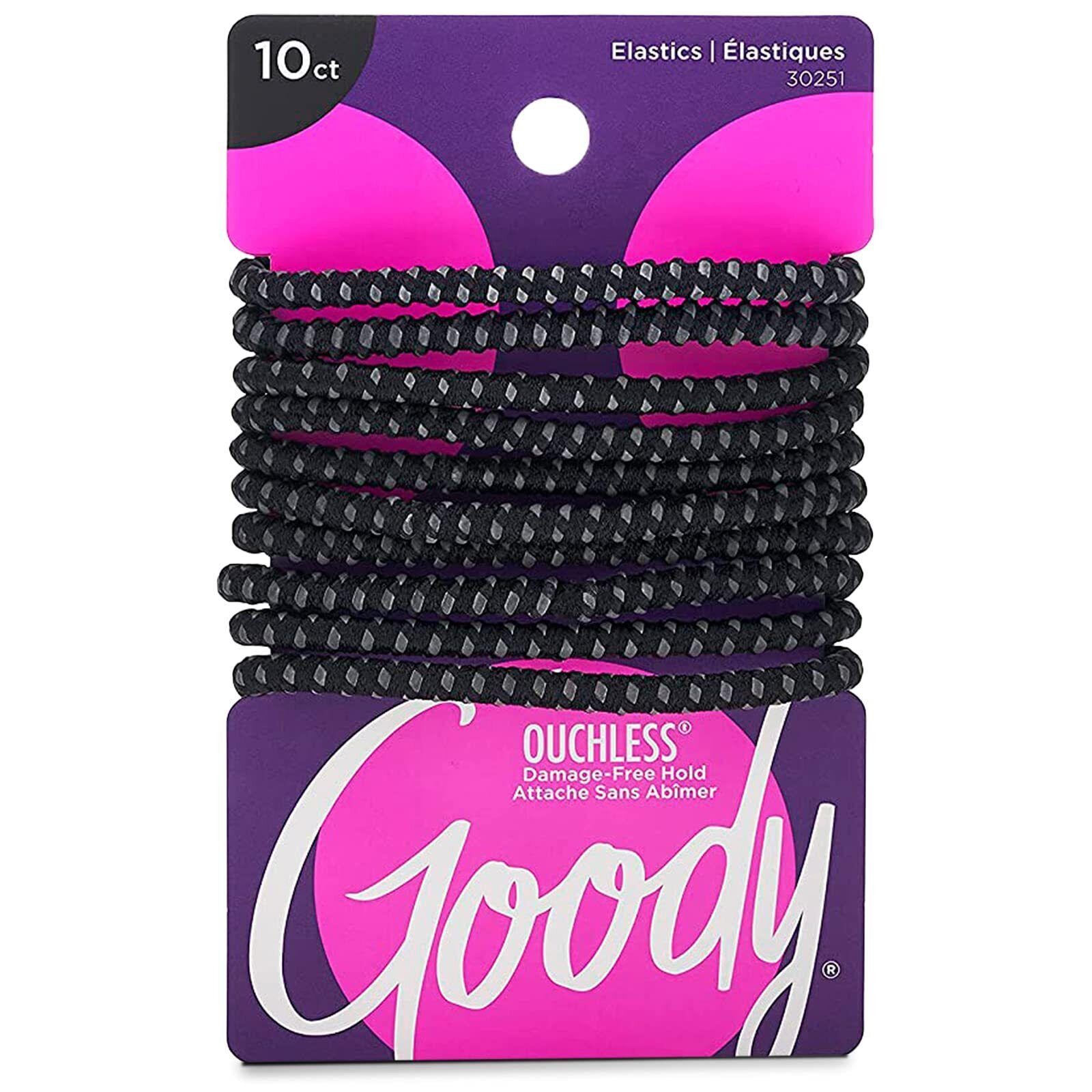 Goody Nonslip Womens Elastic Hair Tie 10 Count Black 4mm Medium Hair Pain-free Goody Nonslip Womens Elastic Hair Tie 10 Count Black 4mm Medium Hair Pain-free