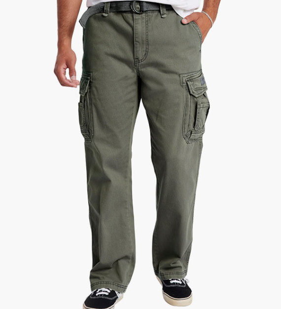 UNIONBAY MEN\'S SURVIVOR IV RELAXED FIT CARGO PANT-REG COLOR MILITARY SIZE 36X30