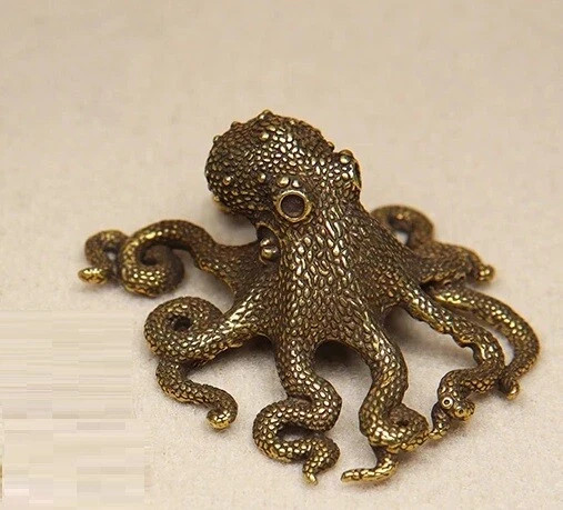 Brass Octopus Animal Statue Small Sculpture Tabletop Figurine Home Decor Gifts Brass Octopus Animal Statue Small Sculpture Tabletop Figurine Home Decor Gifts
