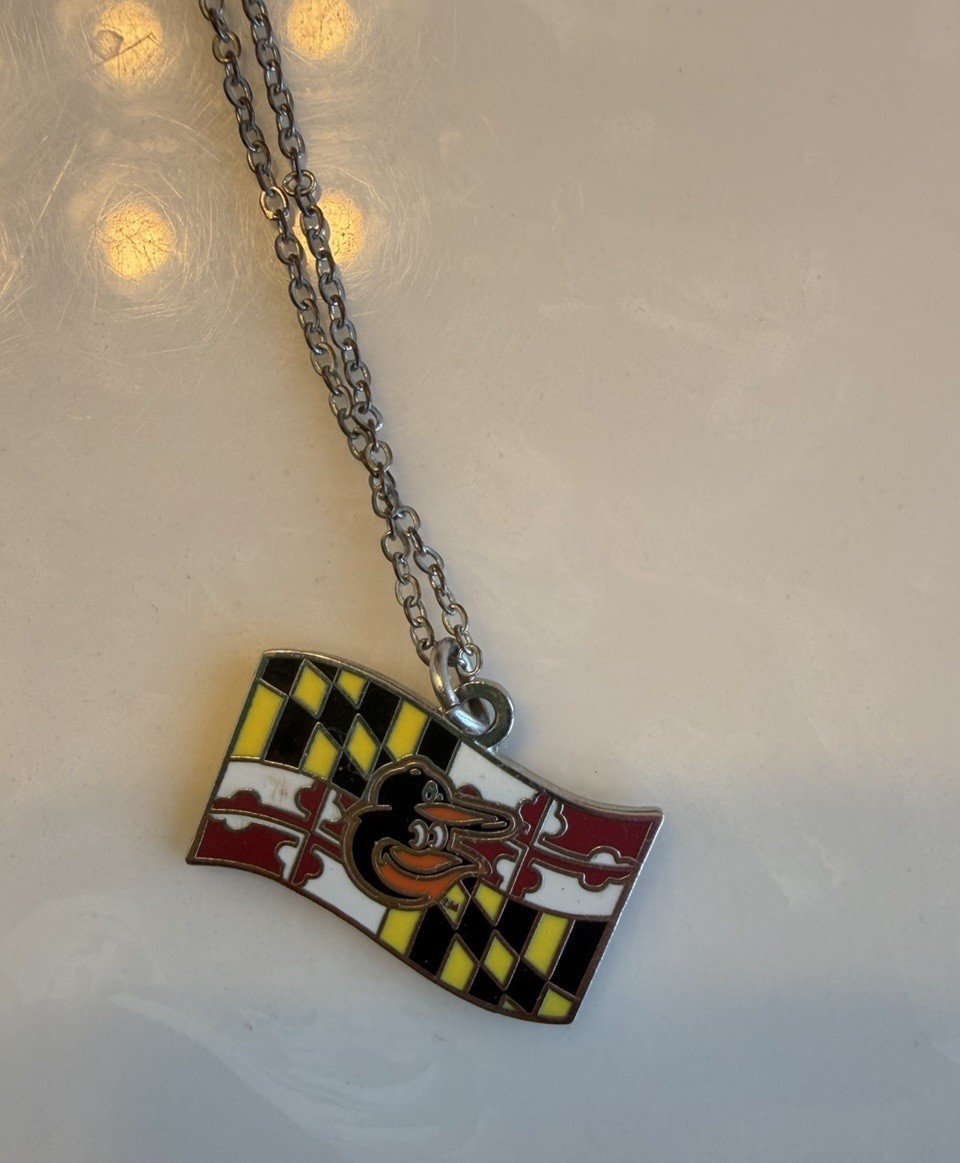 2016 Orioles Bird Necklace on Maryland Flag