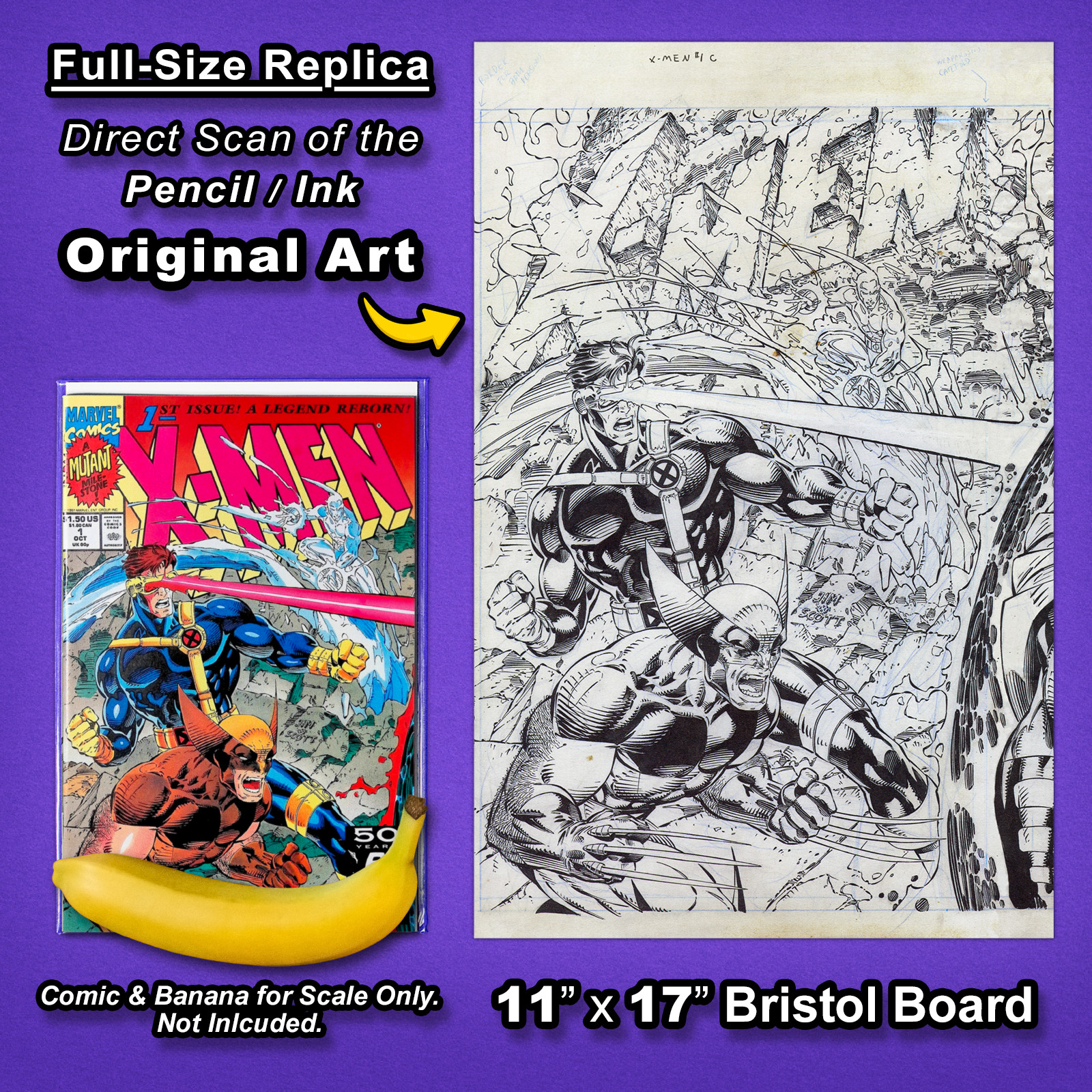 X-MEN #1 (1991 Cover C) Connecting Art 🔥 JIM LEE 11
