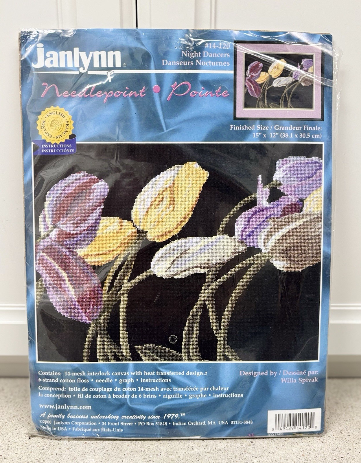 Vintage Janlynn Needlepoint Kit Night Dancers #14-120 Will Spivak 2000 NEW