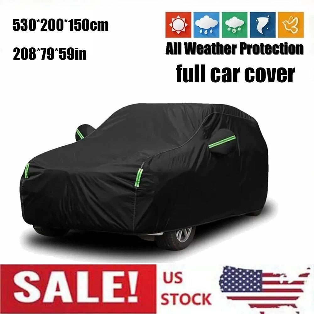 Heavy Duty Waterproof Full Car Cover All Weather Protection Outdoor Dustproof US Heavy Duty Waterproof Full Car Cover All Weather Protection Outdoor Dustproof US