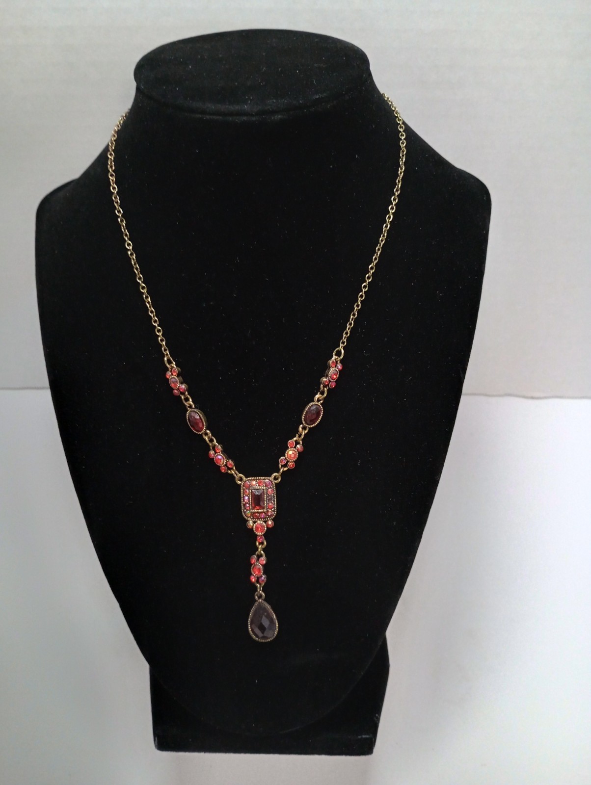 Avon Bohemian Style Rhinestone Drop Necklace-Vtg Signed Avon Bohemian Style Rhinestone Drop Necklace-Vtg Signed