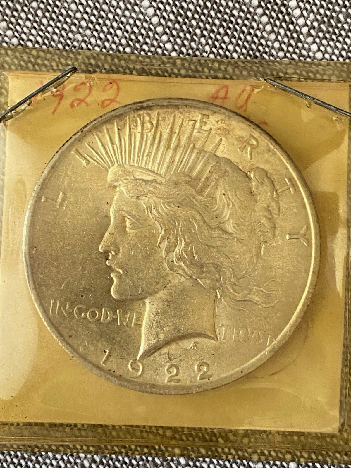 1922 Peace Silver Dollar $1 Business Strike Philadelphia 90% Silver AU/UNC