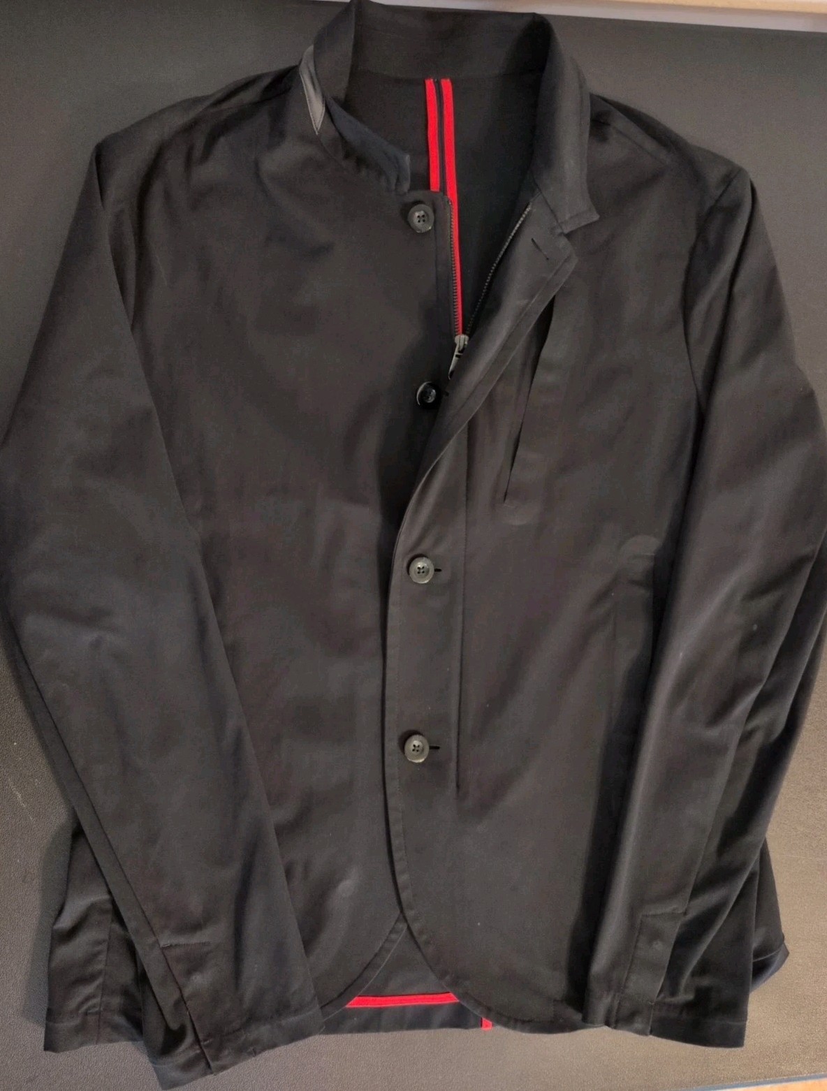 Lululemon Nonstop Blazer Jacket Men\'s Large Black Warpstreme Zip Business Casual Lululemon Nonstop Blazer Jacket Men\'s Large Black Warpstreme Zip Business Casual