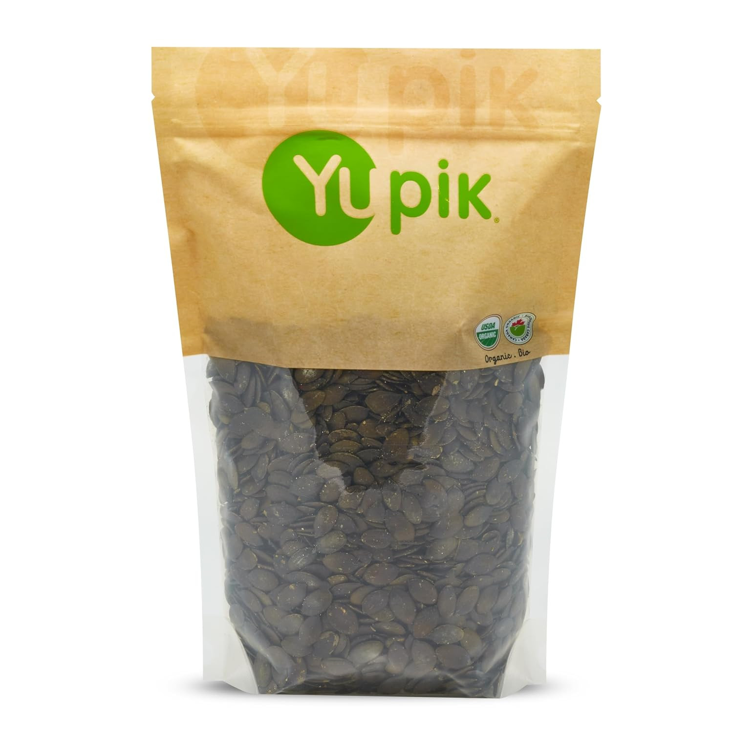 Yupik Organic European Pumpkin Seeds, No Shell, 2.2 Lb (35.2 Oz), Pack of 6, Glu