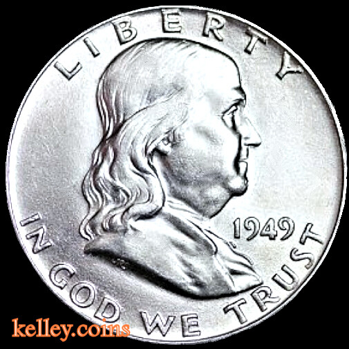 1949-D 50C Franklin Silver Half Dollar BU ~KEY DATE ~
