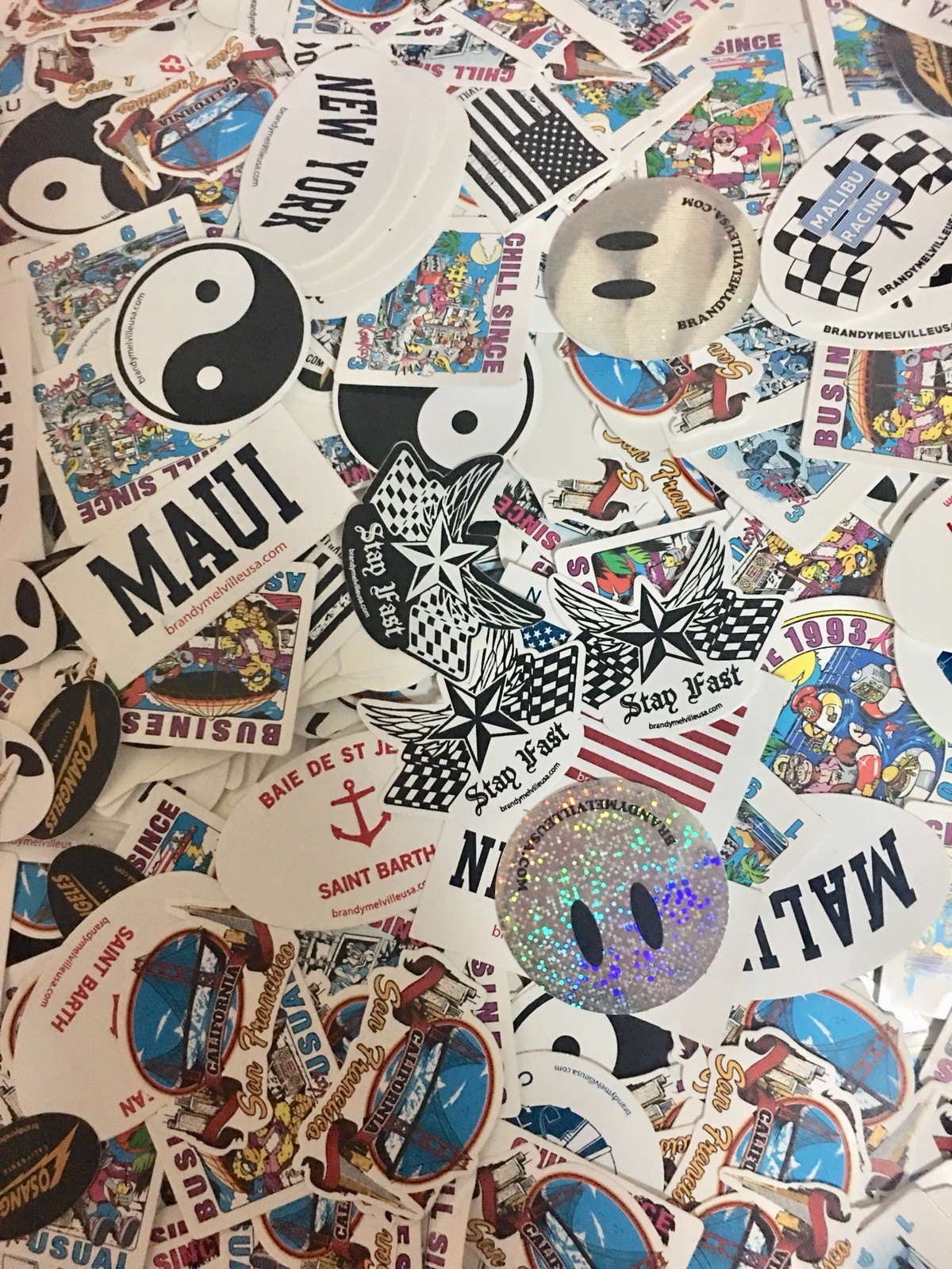 On Sale Lot of 50 Brandy Melville Deco Vinyl Laptop Stickers /Random Pick