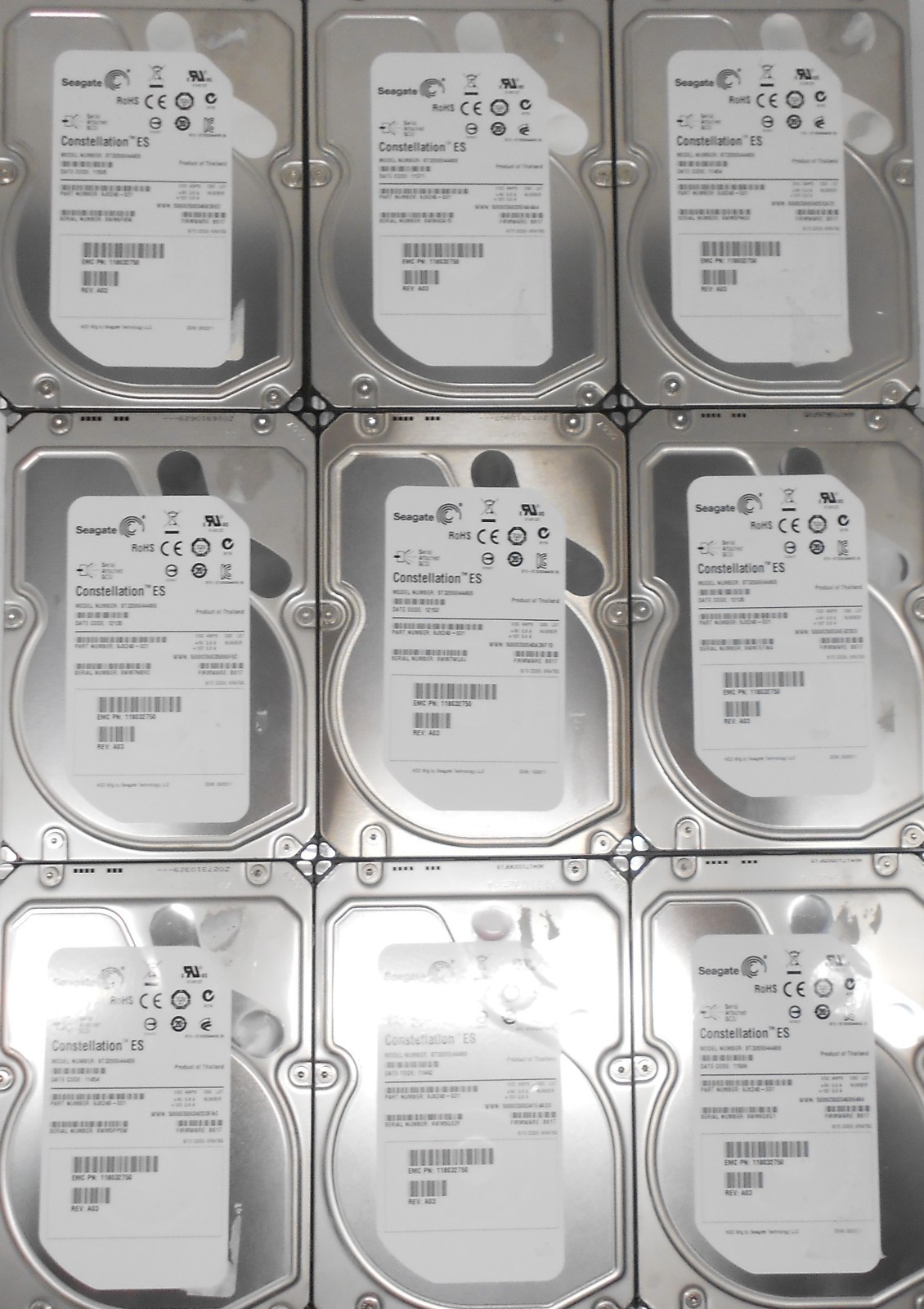 Lot of 4 HGST / Seagate / WD 3TB 7.2K SAS 3.5