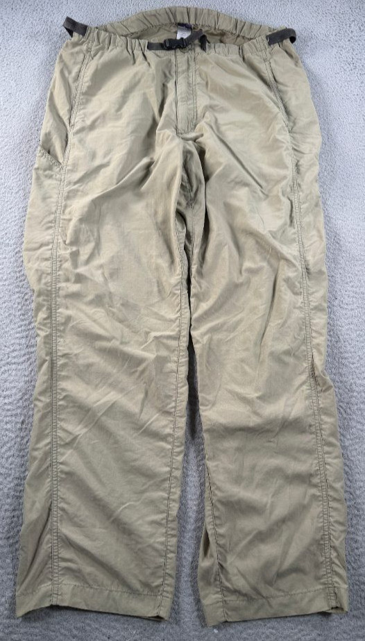 VTG Patagonia Pants Mens Large Beige Gi II Belted Trail Hiking Y2K Gorpcore