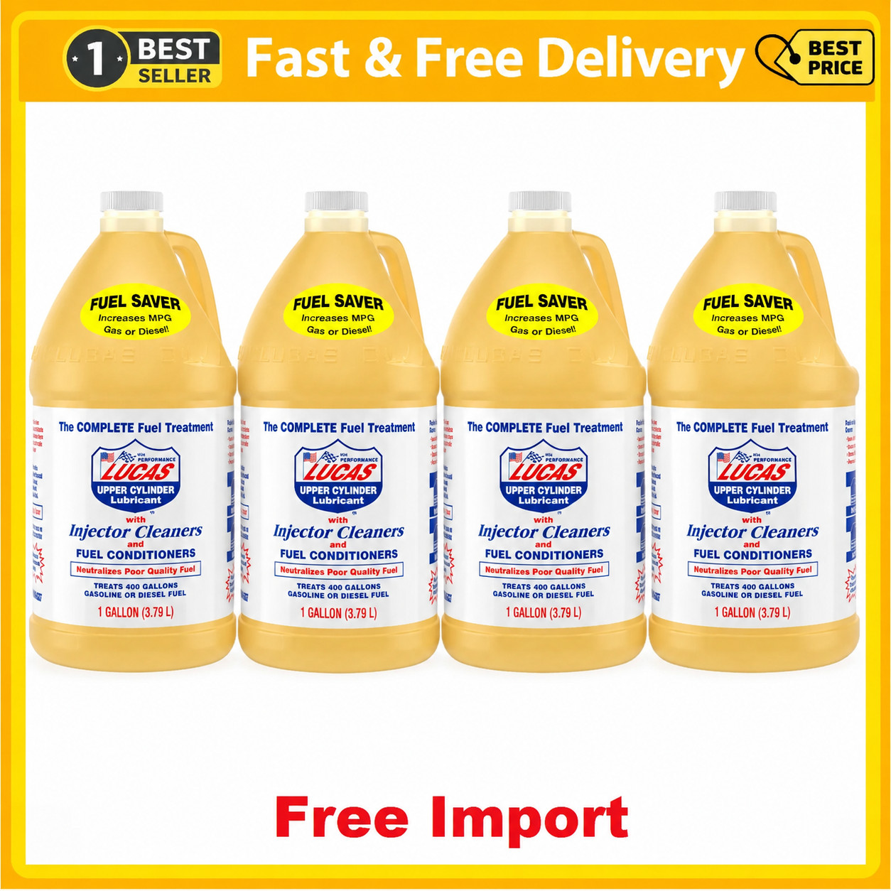 Lucas Oil 10013 Fuel Treatment 4 Gallon  USA