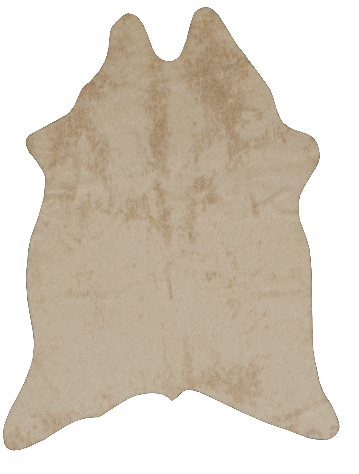 Linon Home Decor Products Faux Cow Hide Mini Scatter Size Ivory Print Polyest...