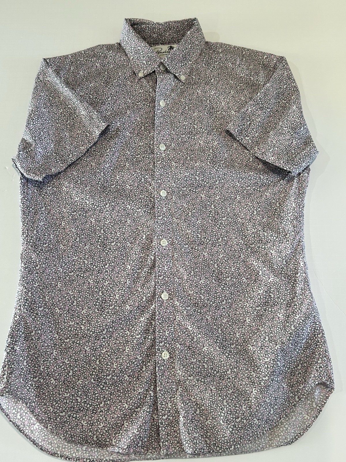 Bonobos Shirt Mens Small Slim Fit Floral Flower Button Up Short Sleeve Stretch
