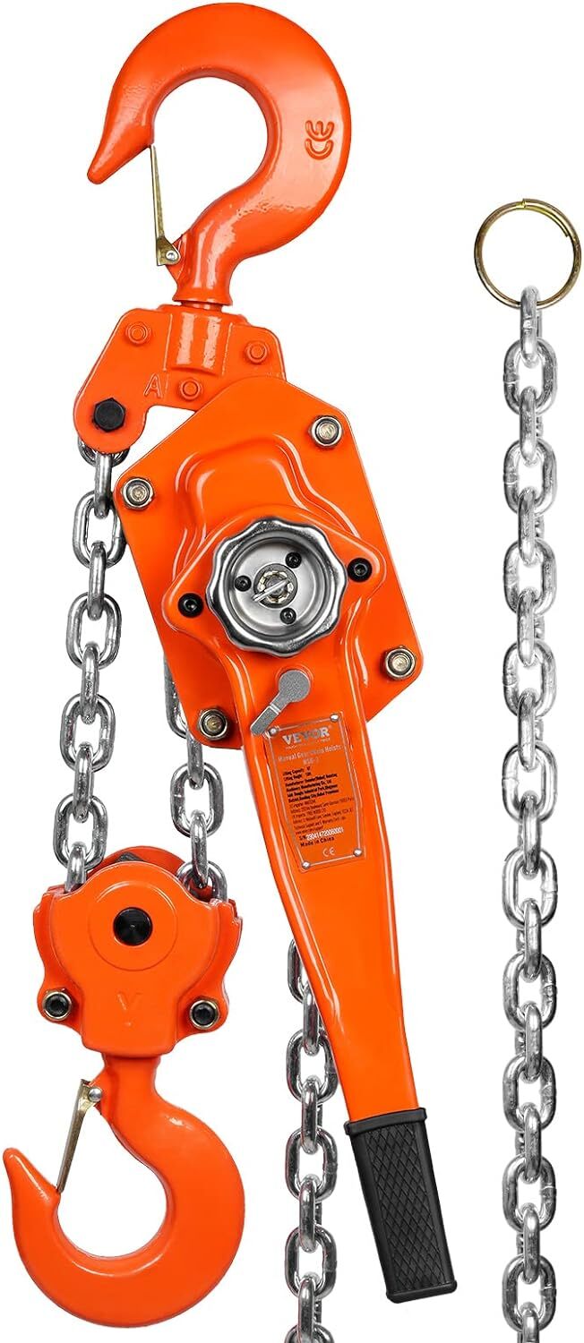 VEVOR Manual Lever Chain Hoist, 6 Ton 13200 lbs Capacity 10 FT Come Along, G80