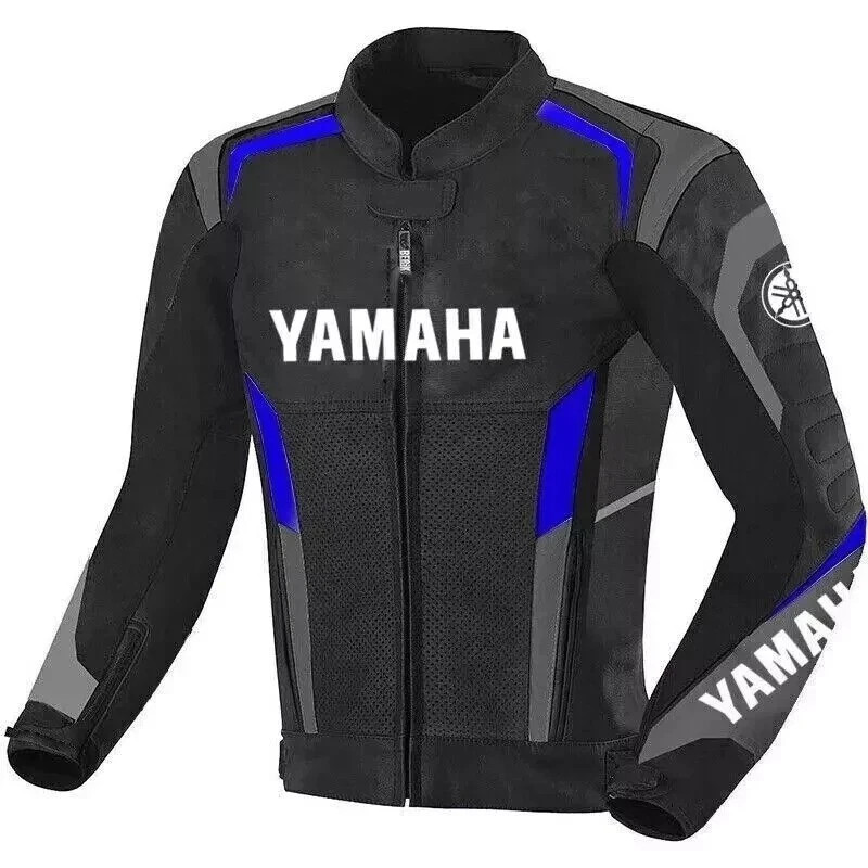 Yamaha Men\'s Motorbike Leather Jacket Motorcycle Bikers Racing Sports Jackets CE