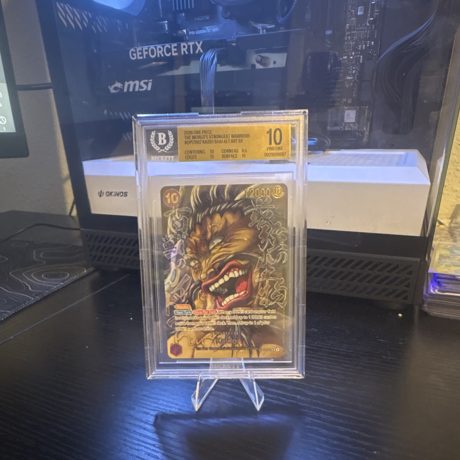 Bandai One Piece CCG Kaido OP07-026 Alternate Art SR (Pristine Beckett 10) Bandai One Piece CCG Kaido OP07-026 Alternate Art SR (Pristine Beckett 10)